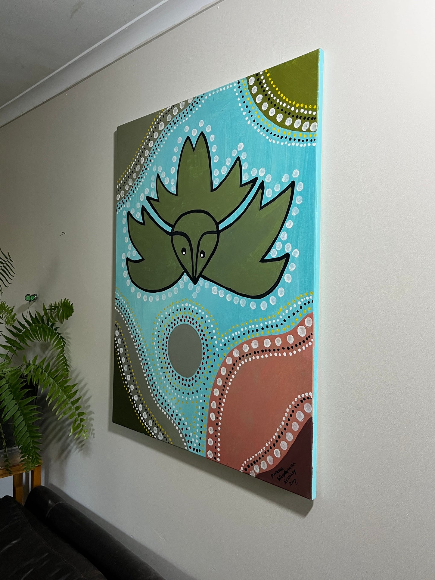 'Eagle Dreaming' - Acrylic on Canvas - by Dwayne Wannamarra Wyndier Andrew Kennedy