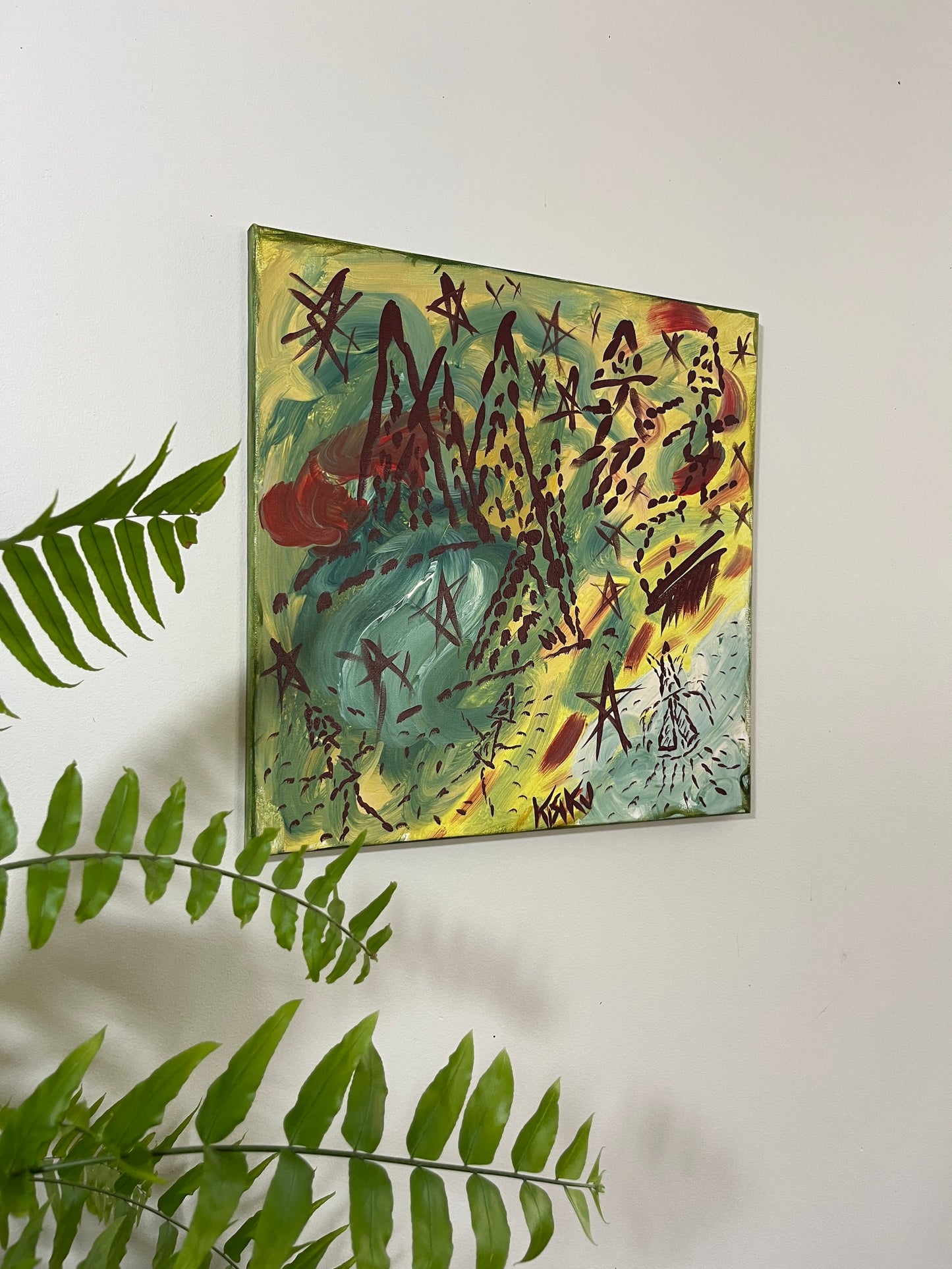 'Ancestral Spirits' - Acrylic on Canvas - by Jorandi Kisiku Joseph Randolph Bowers