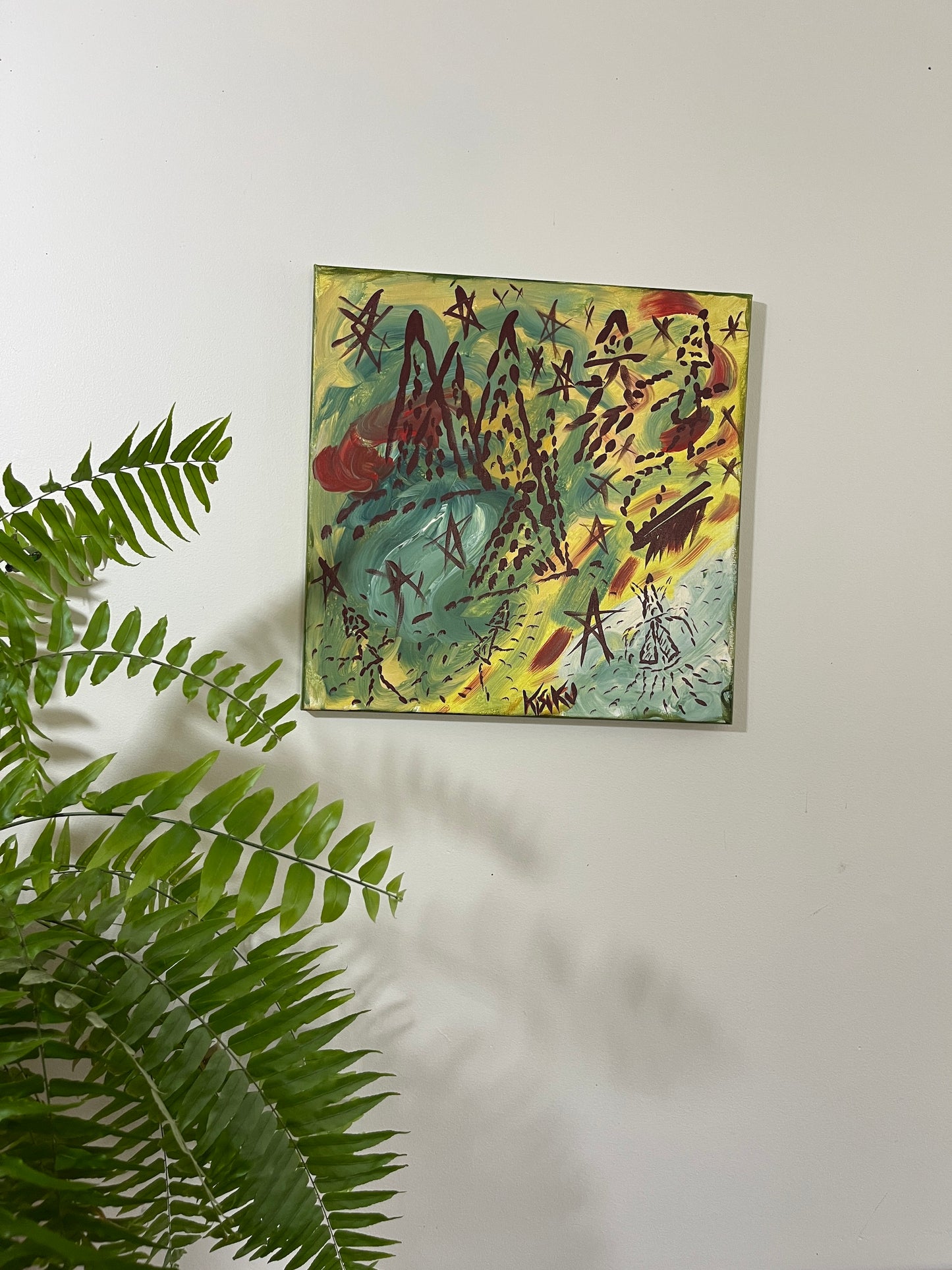 'Ancestral Spirits' - Acrylic on Canvas - by Jorandi Kisiku Joseph Randolph Bowers