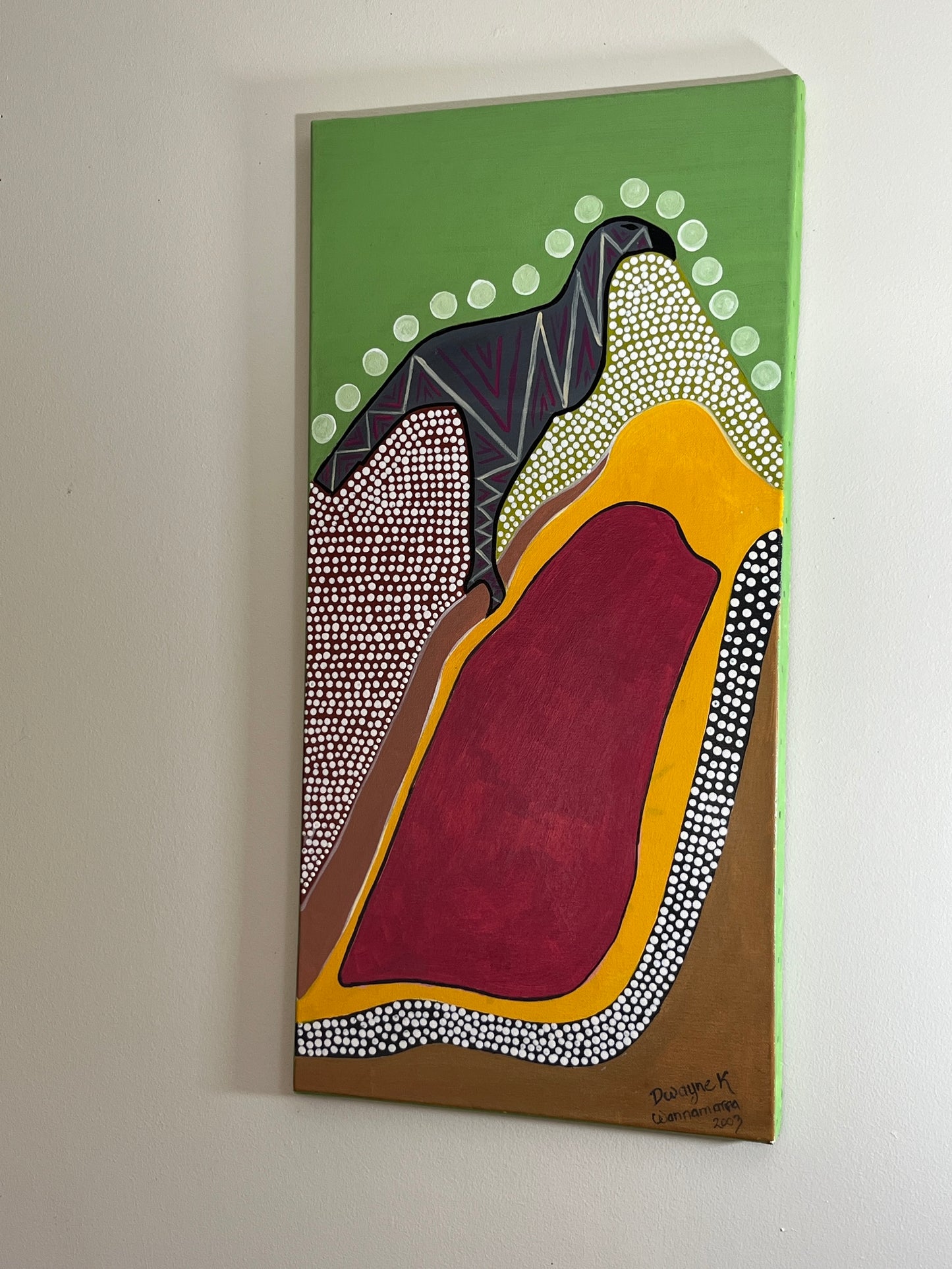 'Baby Wedgetail Eagle' - Acrylic on Canvas - Dwayne Wannamarra Wyndier Andrew Kennedy