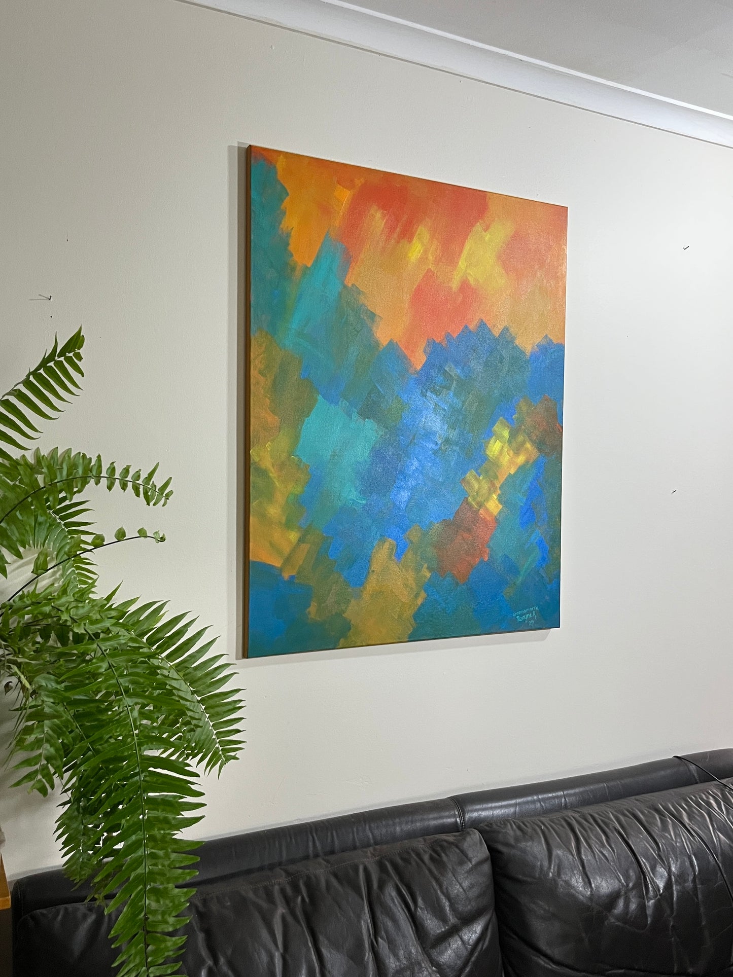 'Black Opal' - Acrylic on Canvas - by Dwayne Wannamarra Wyndier Kennedy