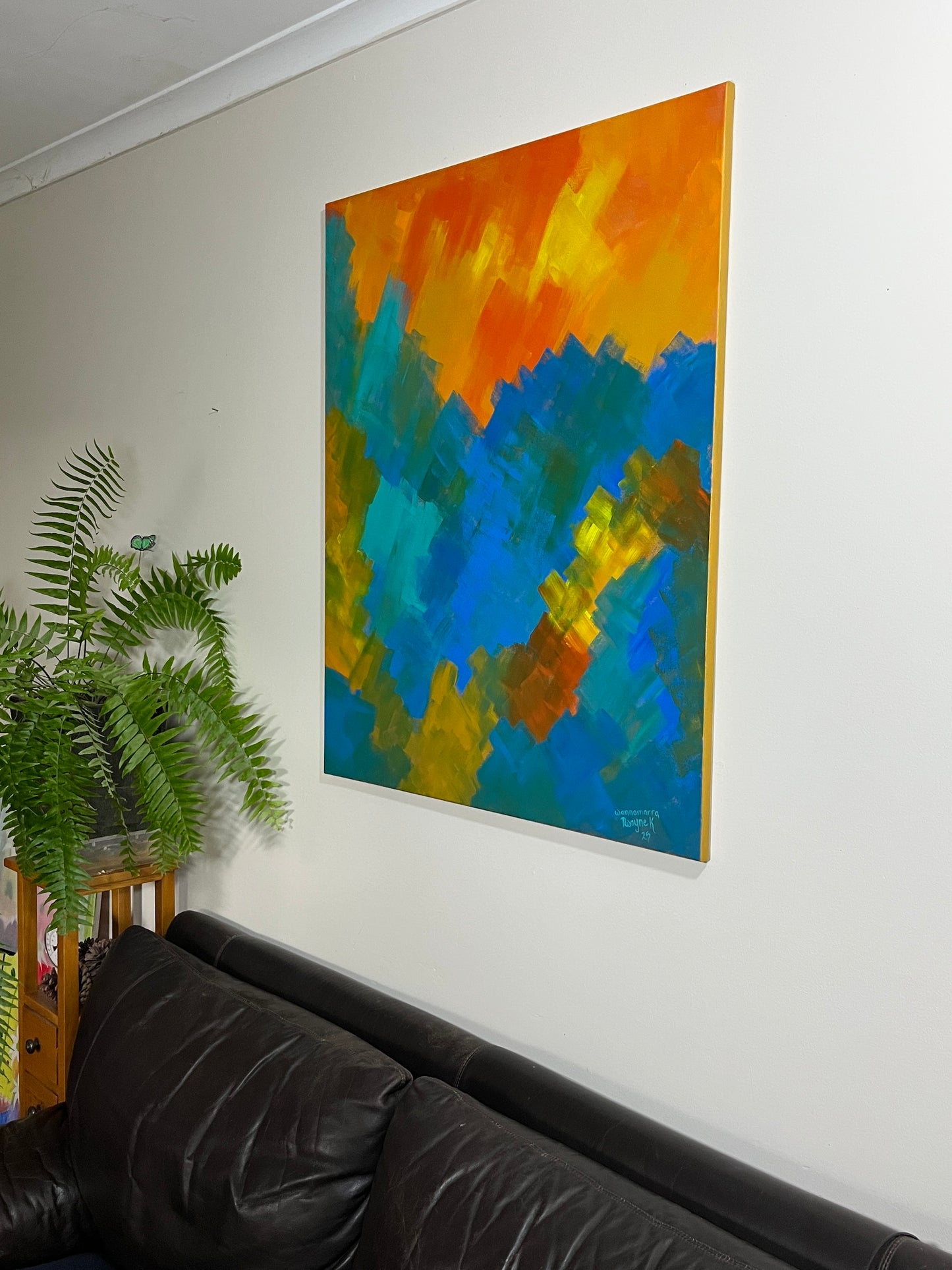 'Black Opal' - Acrylic on Canvas - by Dwayne Wannamarra Wyndier Kennedy