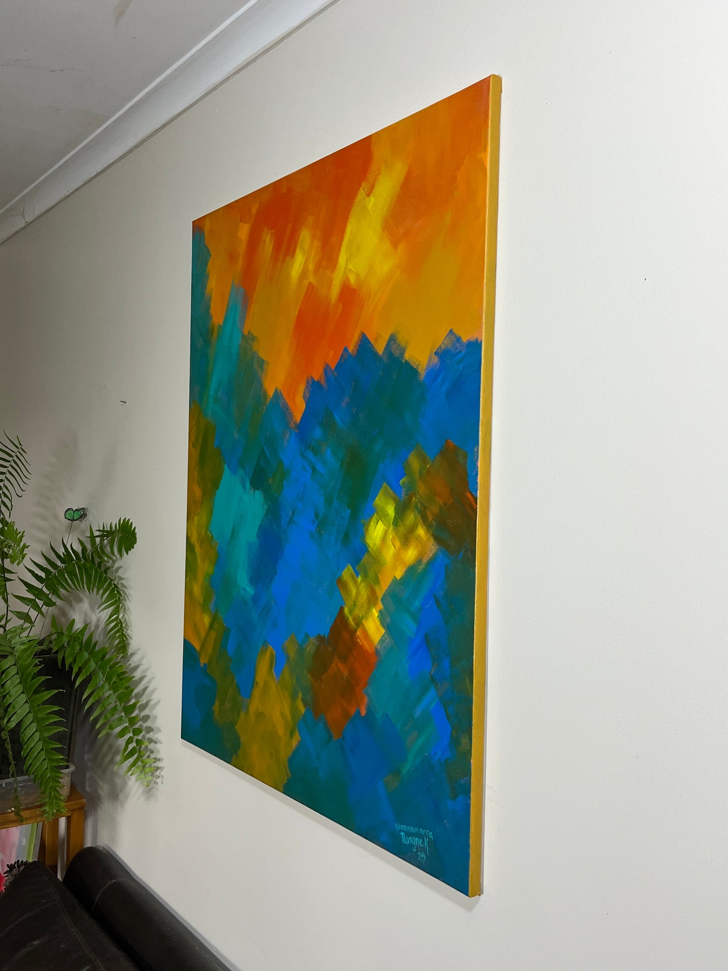 'Black Opal' - Acrylic on Canvas - by Dwayne Wannamarra Wyndier Kennedy