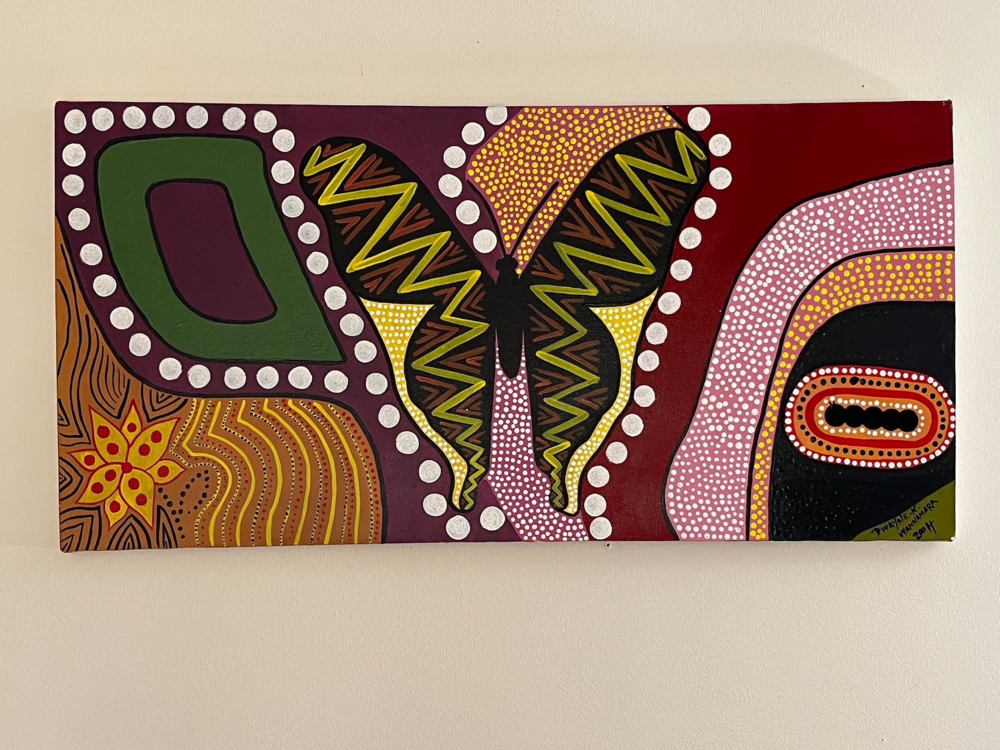 'Butterfly Awakening' -  Acrylic on Canvas - Dwayne Wannamarra Wyndier Andrew Kennedy