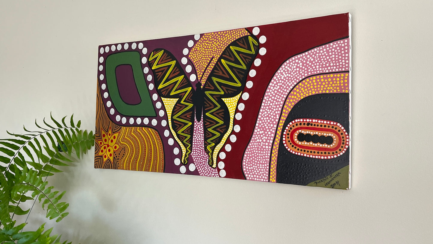 'Butterfly Awakening' -  Acrylic on Canvas - Dwayne Wannamarra Wyndier Andrew Kennedy