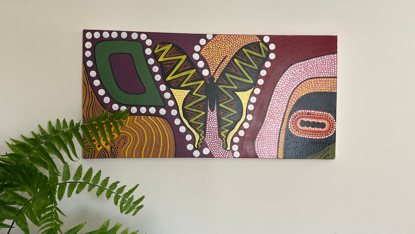 'Butterfly Awakening' -  Acrylic on Canvas - Dwayne Wannamarra Wyndier Andrew Kennedy