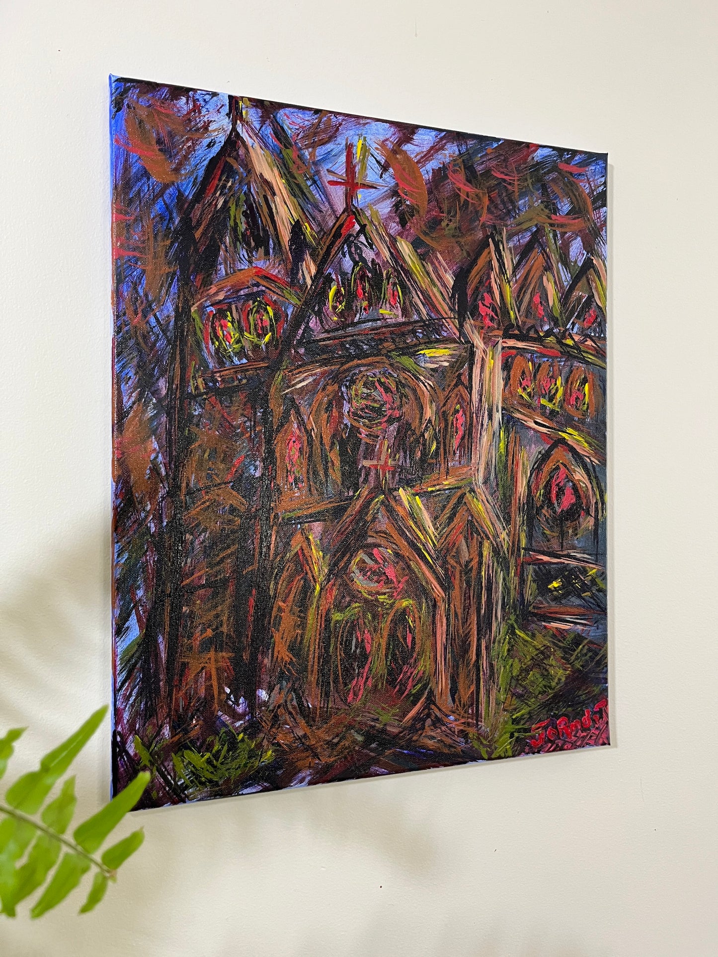 'Cathedral' - Acrylic on Canvas - by Jorandi Kisiku Joseph Randolph Bowers