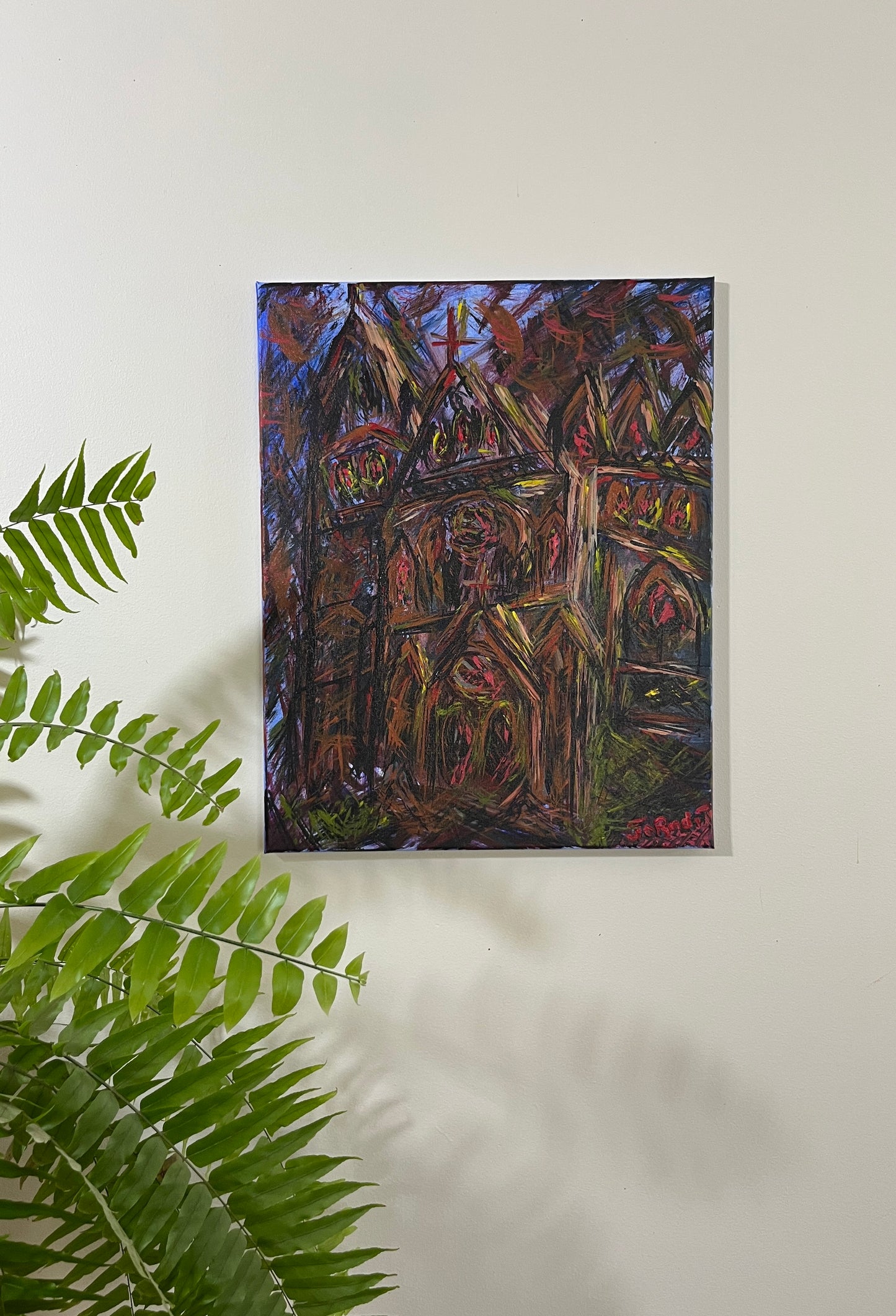 'Cathedral' - Acrylic on Canvas - by Jorandi Kisiku Joseph Randolph Bowers