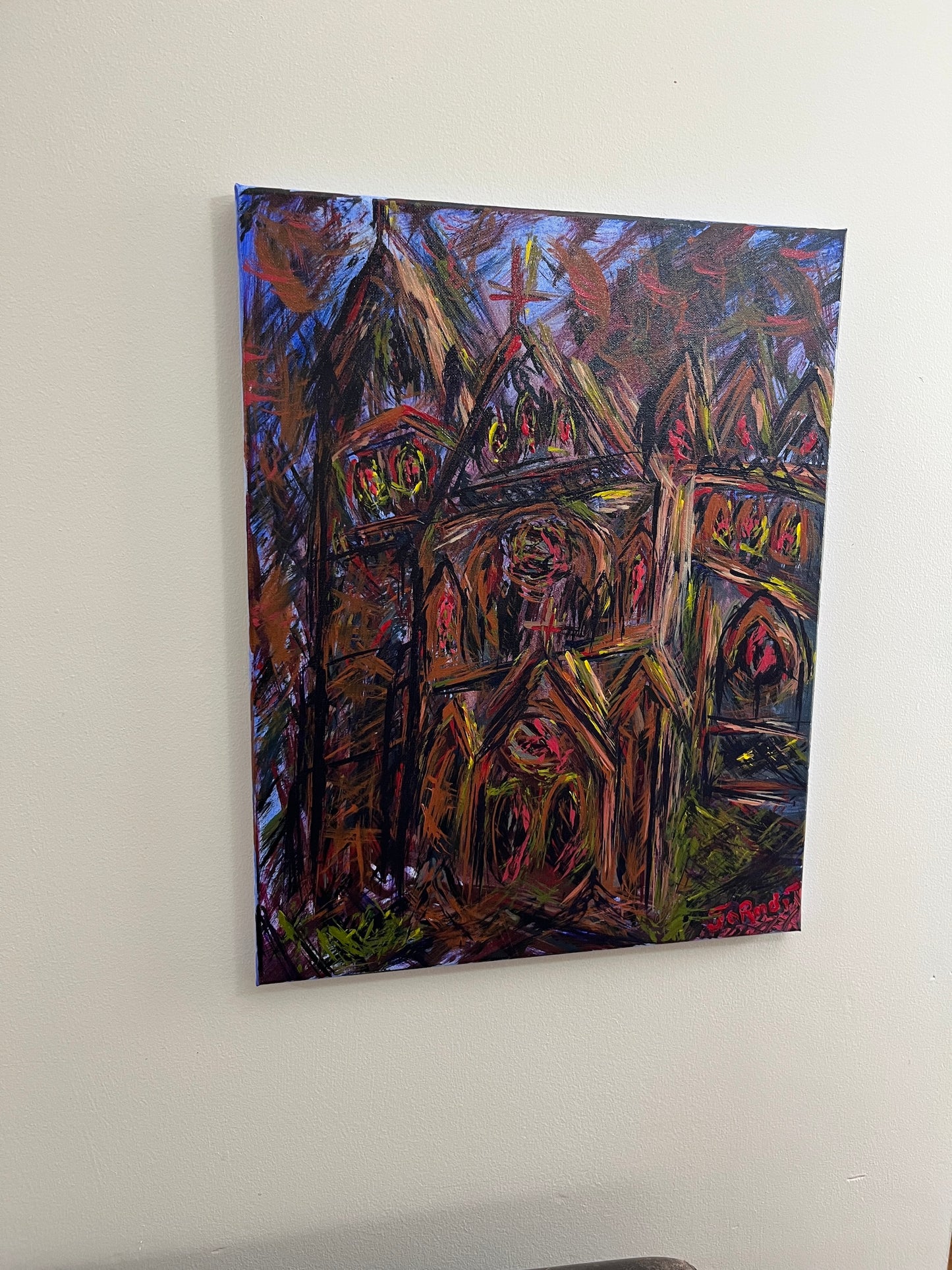 'Cathedral' - Acrylic on Canvas - by Jorandi Kisiku Joseph Randolph Bowers