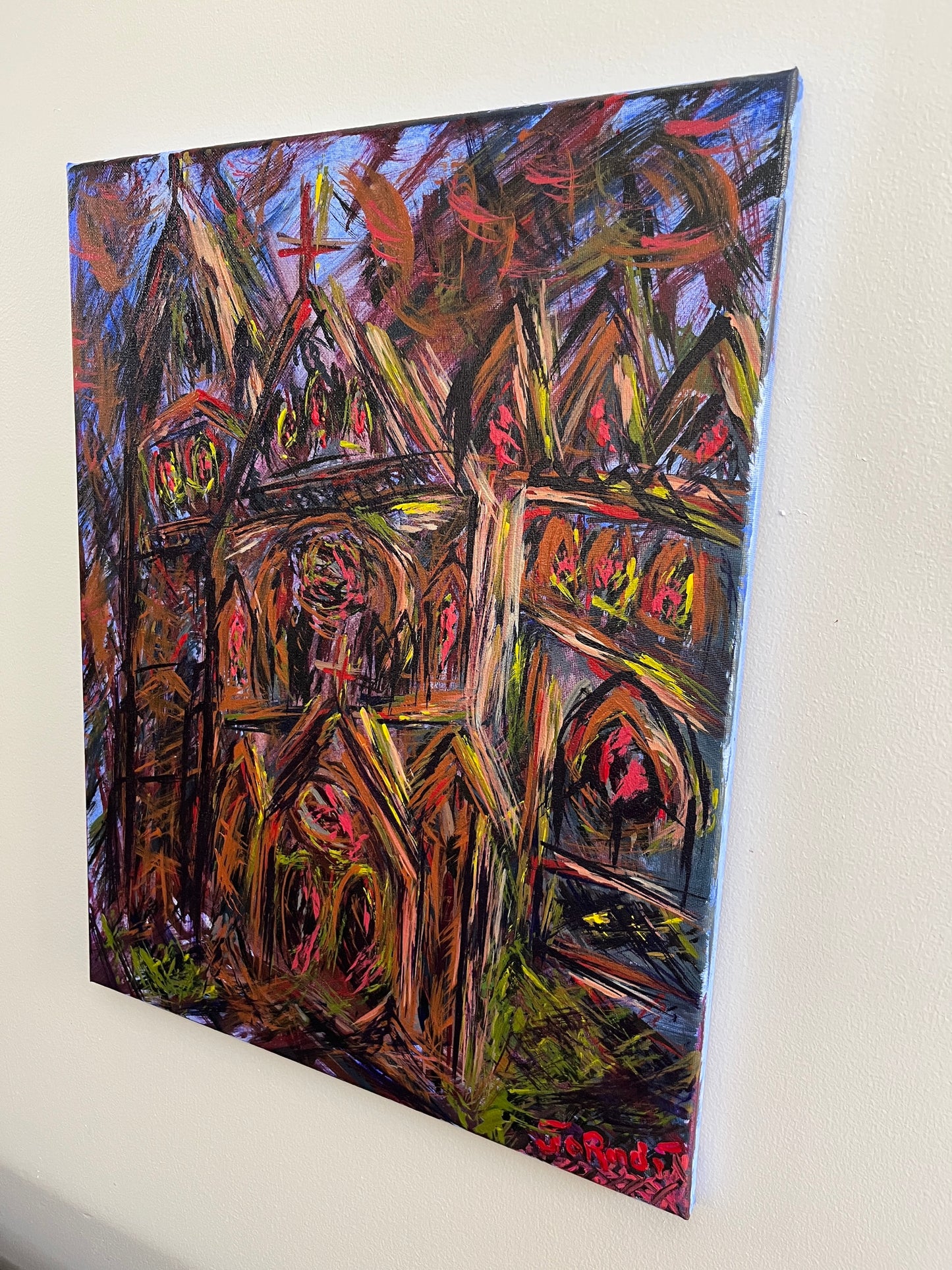 'Cathedral' - Acrylic on Canvas - by Jorandi Kisiku Joseph Randolph Bowers