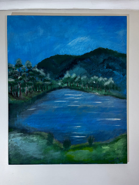 'Dumaresq Dam' - Acrylic on Canvas - Dr Dwayne Andrew Wannamarra Kennedy