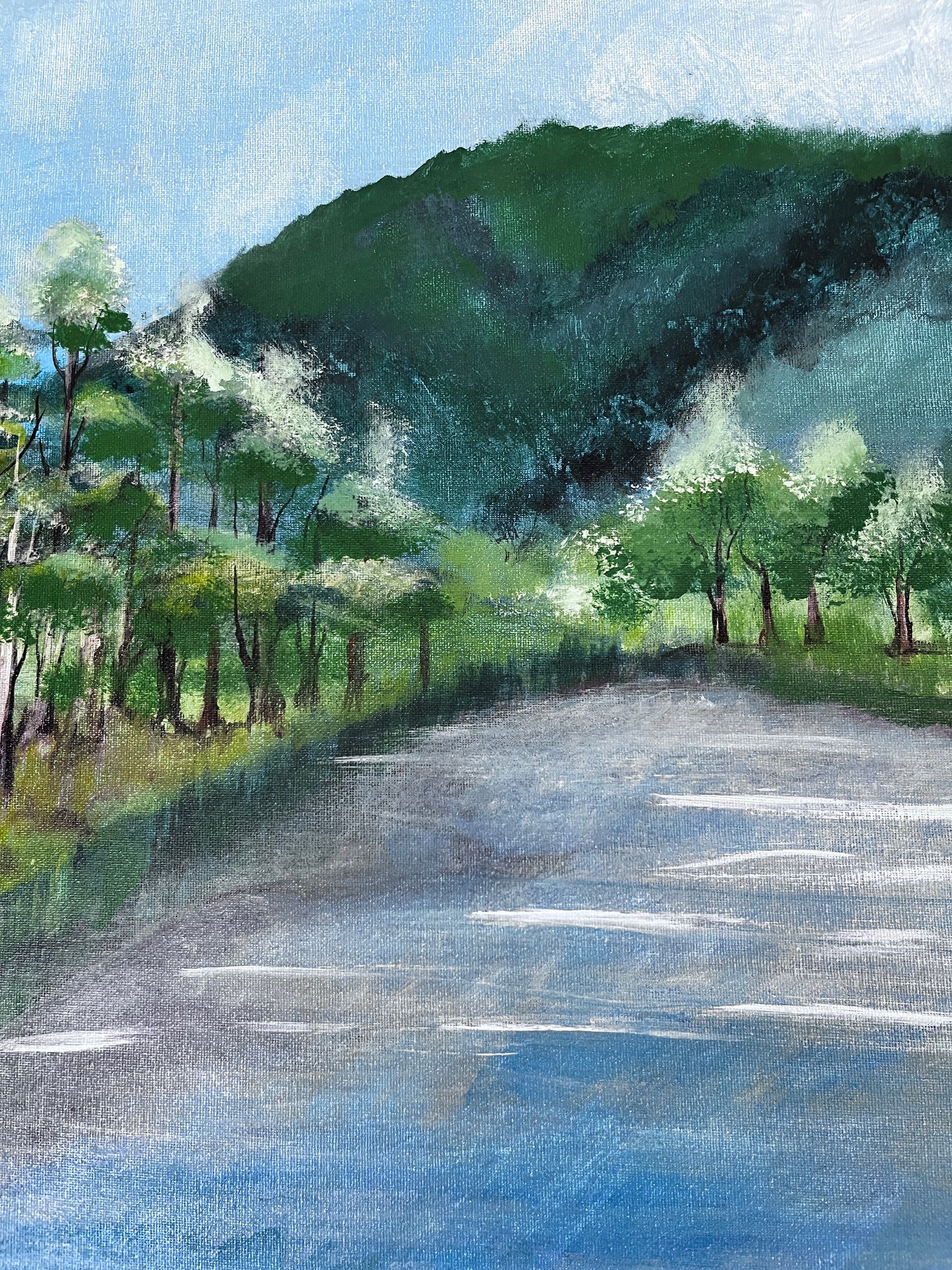 'Dumaresq Dam' - Acrylic on Canvas - Dr Dwayne Andrew Wannamarra Kennedy