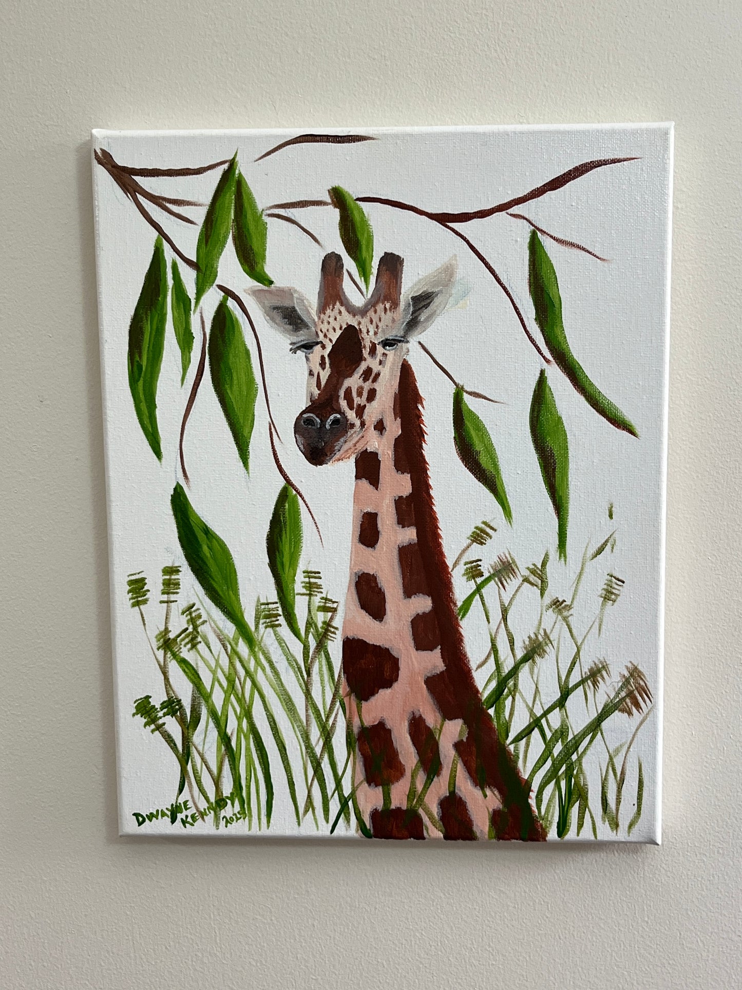 'Giraffe' - Acrylic on Canvas - by Dwayne Wannamarra Wyndier Andrew Kennedy