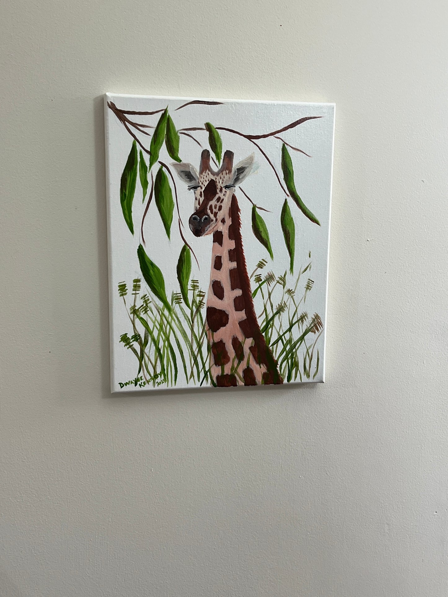 'Giraffe' - Acrylic on Canvas - by Dwayne Wannamarra Wyndier Andrew Kennedy