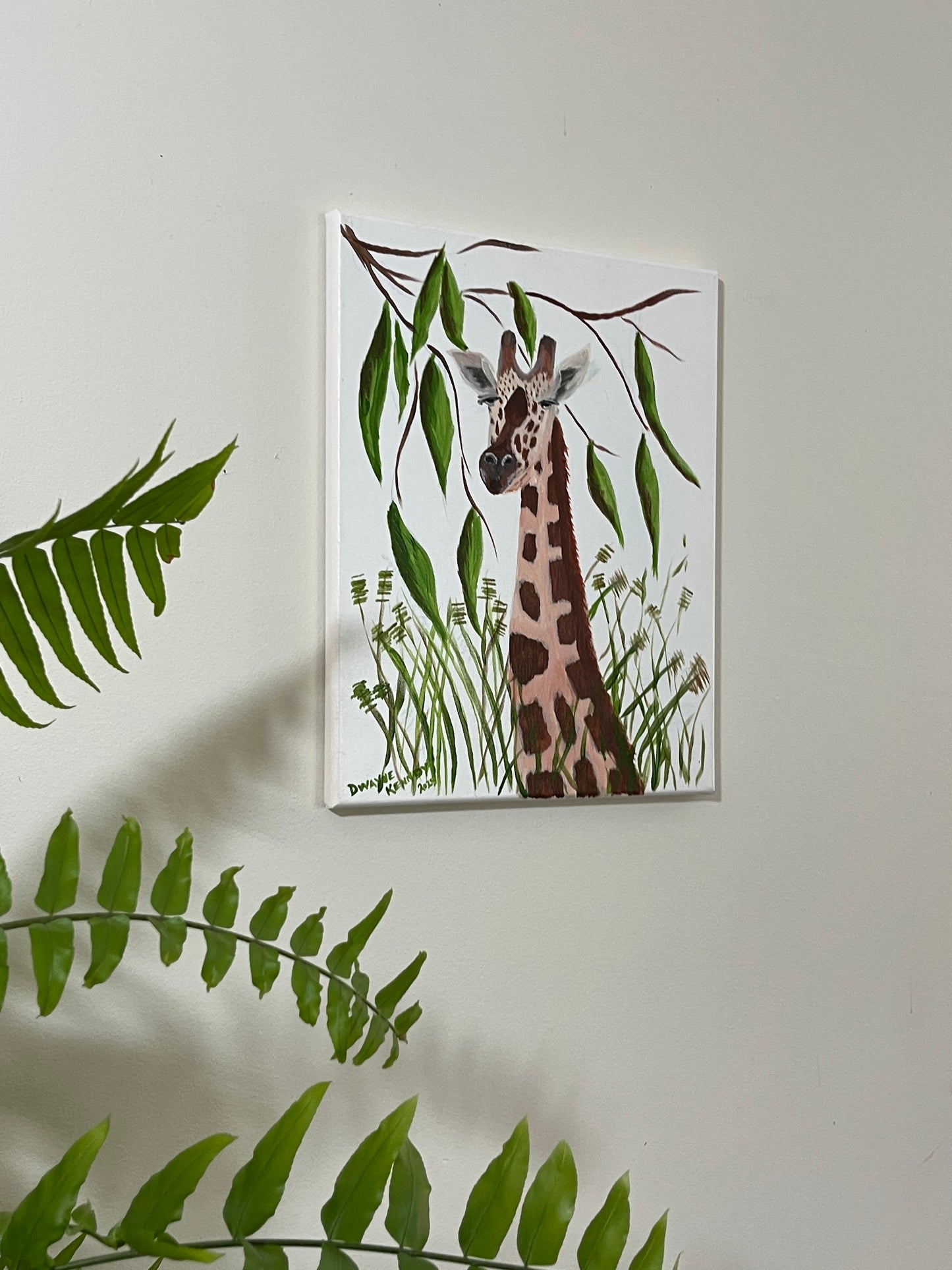 'Giraffe' - Acrylic on Canvas - by Dwayne Wannamarra Wyndier Andrew Kennedy