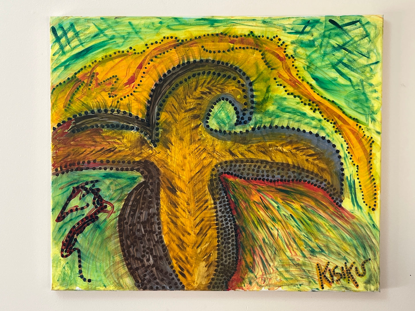 'Kitpu Eagle Spirit' - Acrylic on Canvas - Jorandi Kisiku Joseph Randolph Bowers