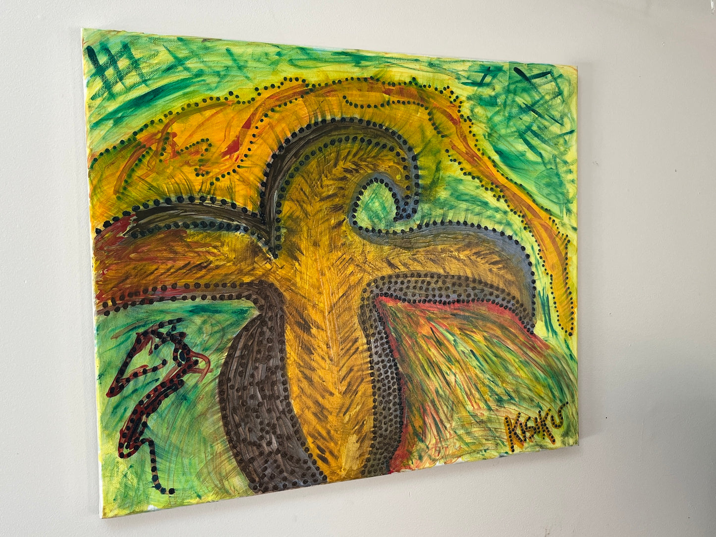 'Kitpu Eagle Spirit' - Acrylic on Canvas - Jorandi Kisiku Joseph Randolph Bowers