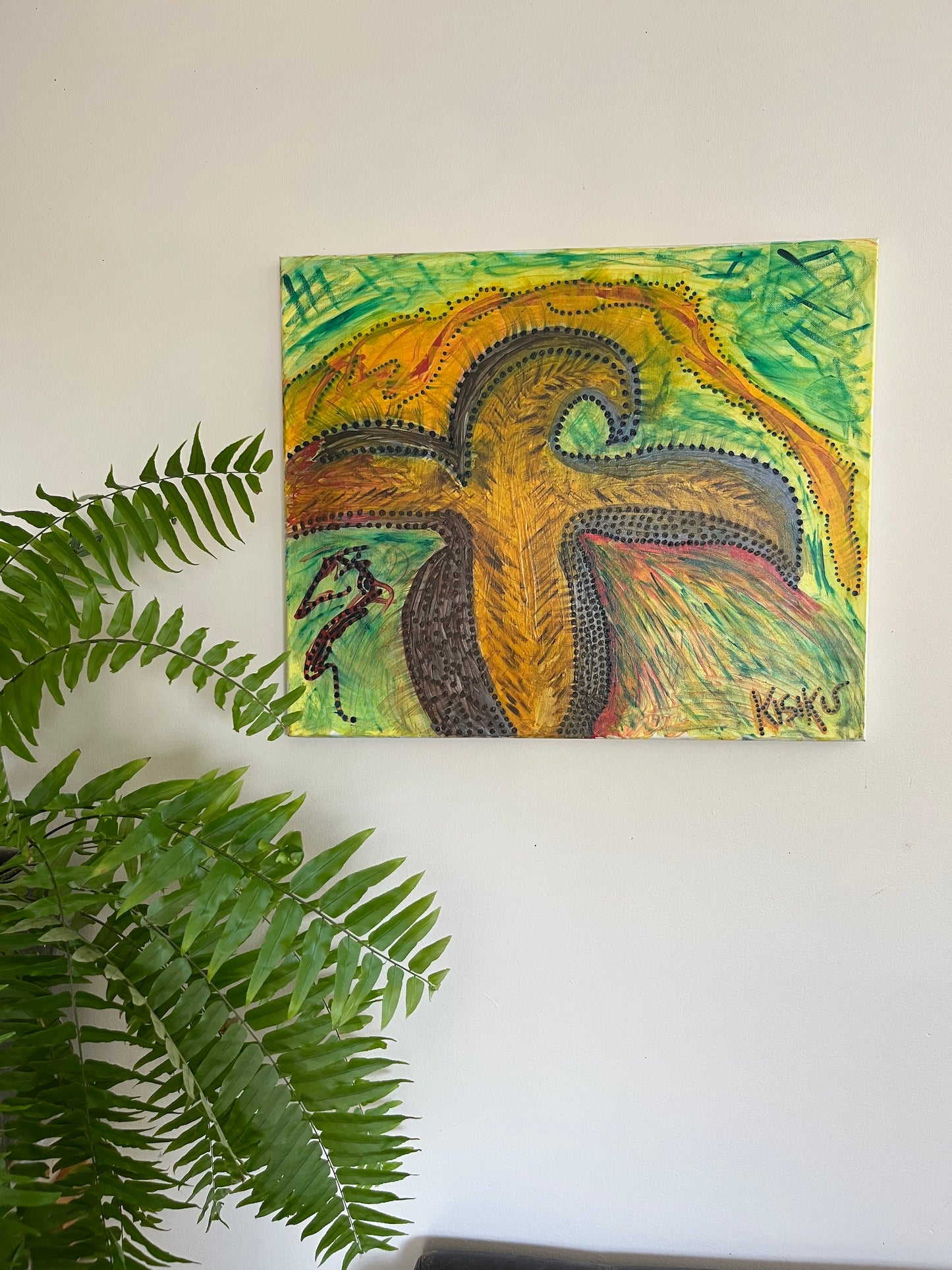 'Kitpu Eagle Spirit' - Acrylic on Canvas - Jorandi Kisiku Joseph Randolph Bowers