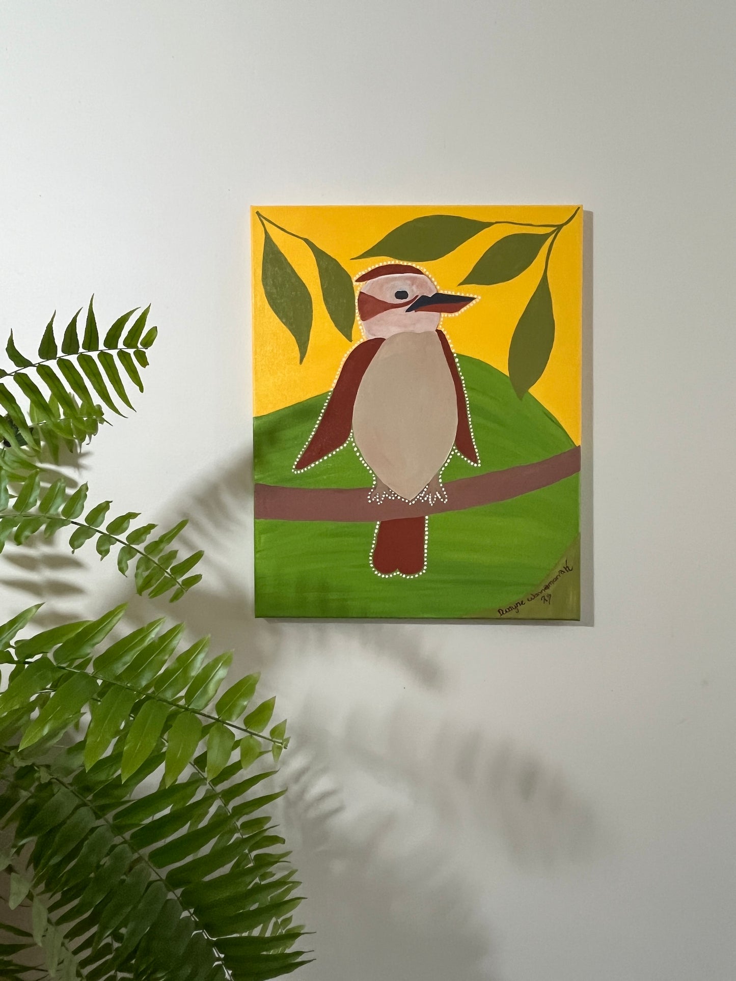 'Kookaburra Dreaming' - Acrylic on Canvas - by Dwayne Wannamarra Wyndier Andrew Kennedy