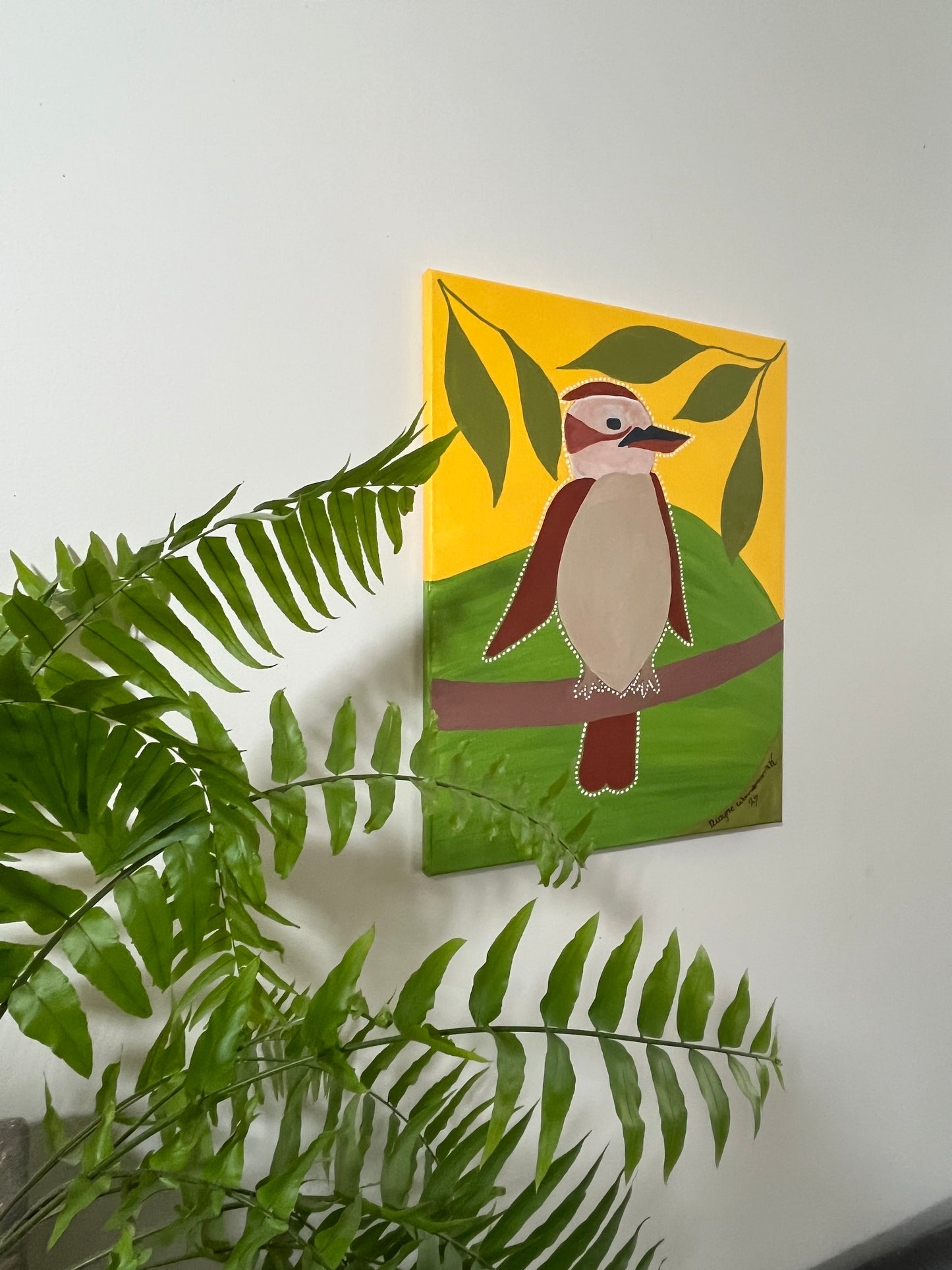 'Kookaburra Dreaming' - Acrylic on Canvas - by Dwayne Wannamarra Wyndier Andrew Kennedy