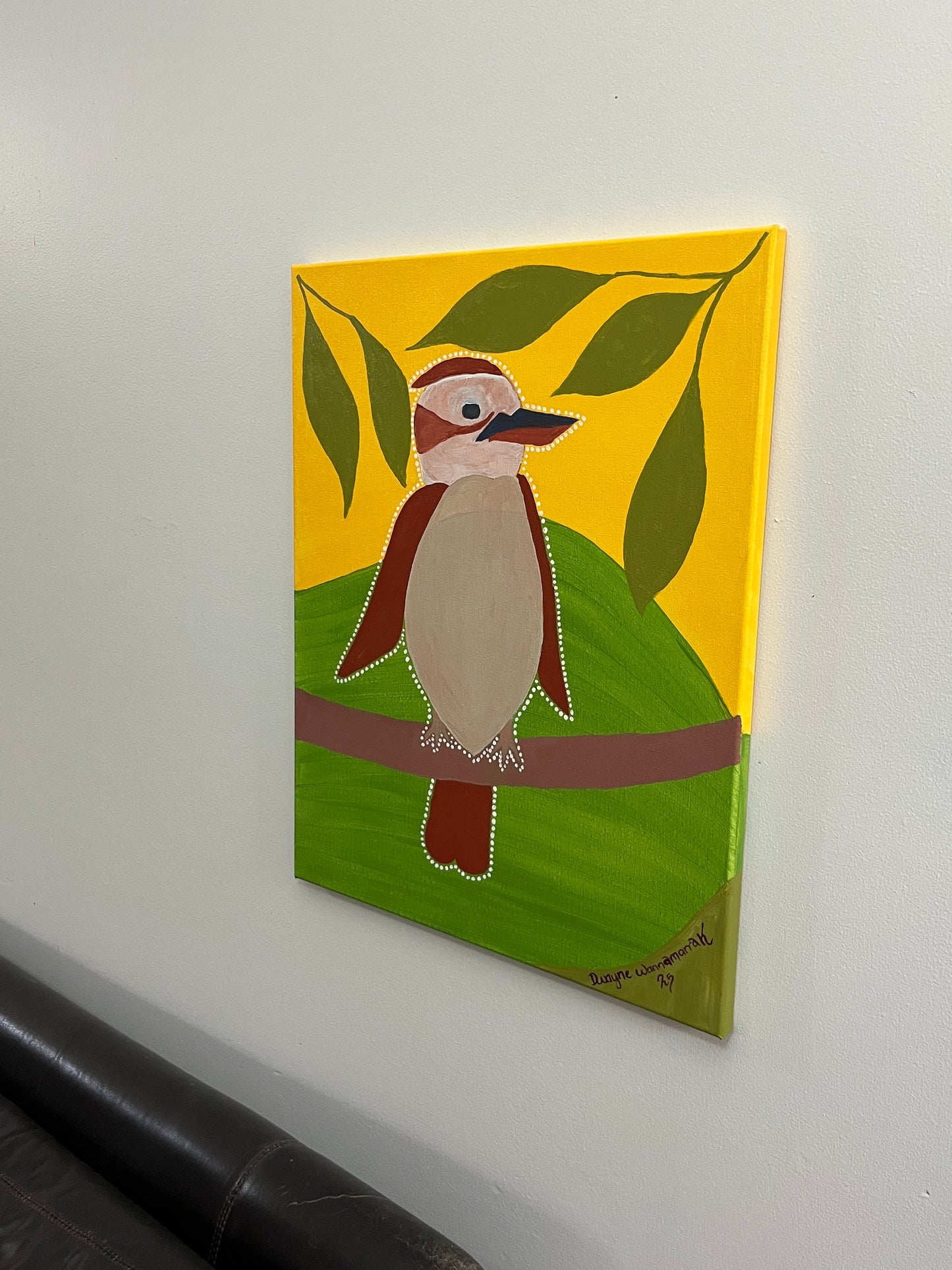 'Kookaburra Dreaming' - Acrylic on Canvas - by Dwayne Wannamarra Wyndier Andrew Kennedy