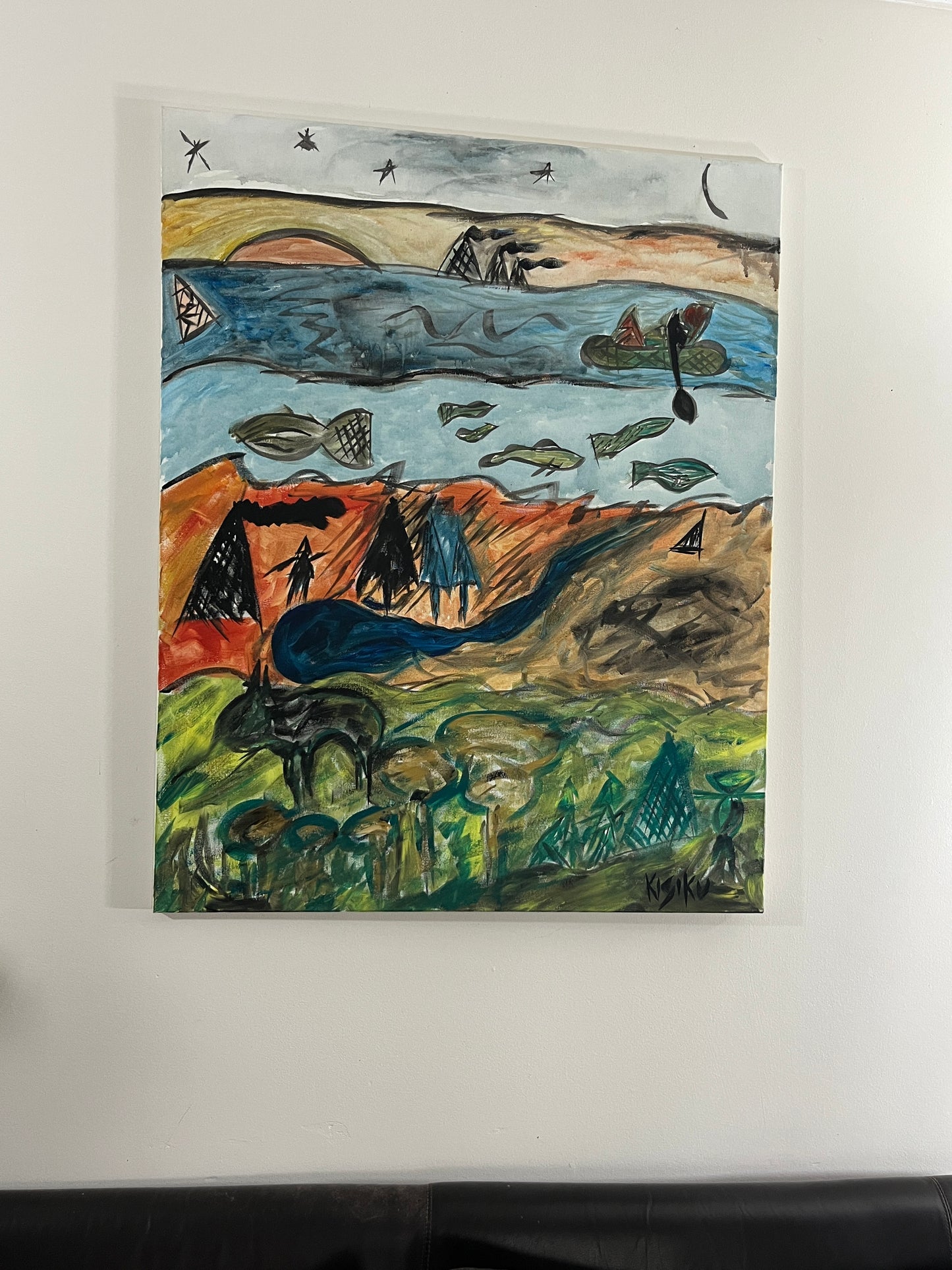 'Mi'kmaq Six Worlds' - Acrylic on Canvas - Jorandi Kisiku Joseph Randolph Bowers