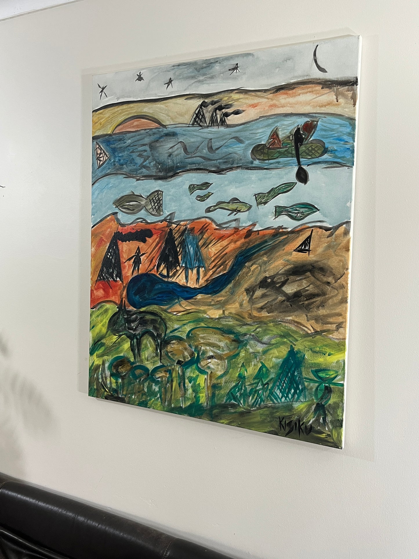 'Mi'kmaq Six Worlds' - Acrylic on Canvas - Jorandi Kisiku Joseph Randolph Bowers