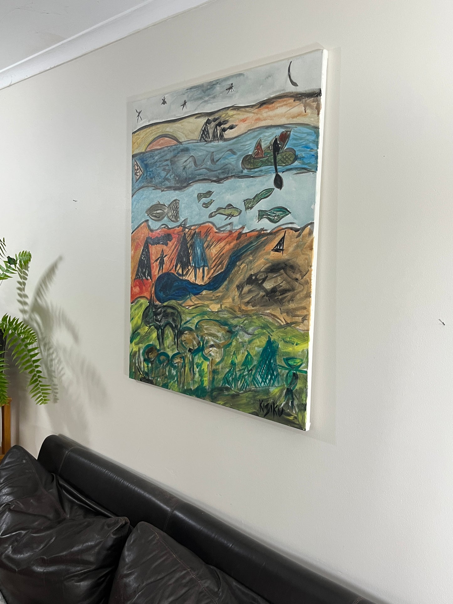 'Mi'kmaq Six Worlds' - Acrylic on Canvas - Jorandi Kisiku Joseph Randolph Bowers