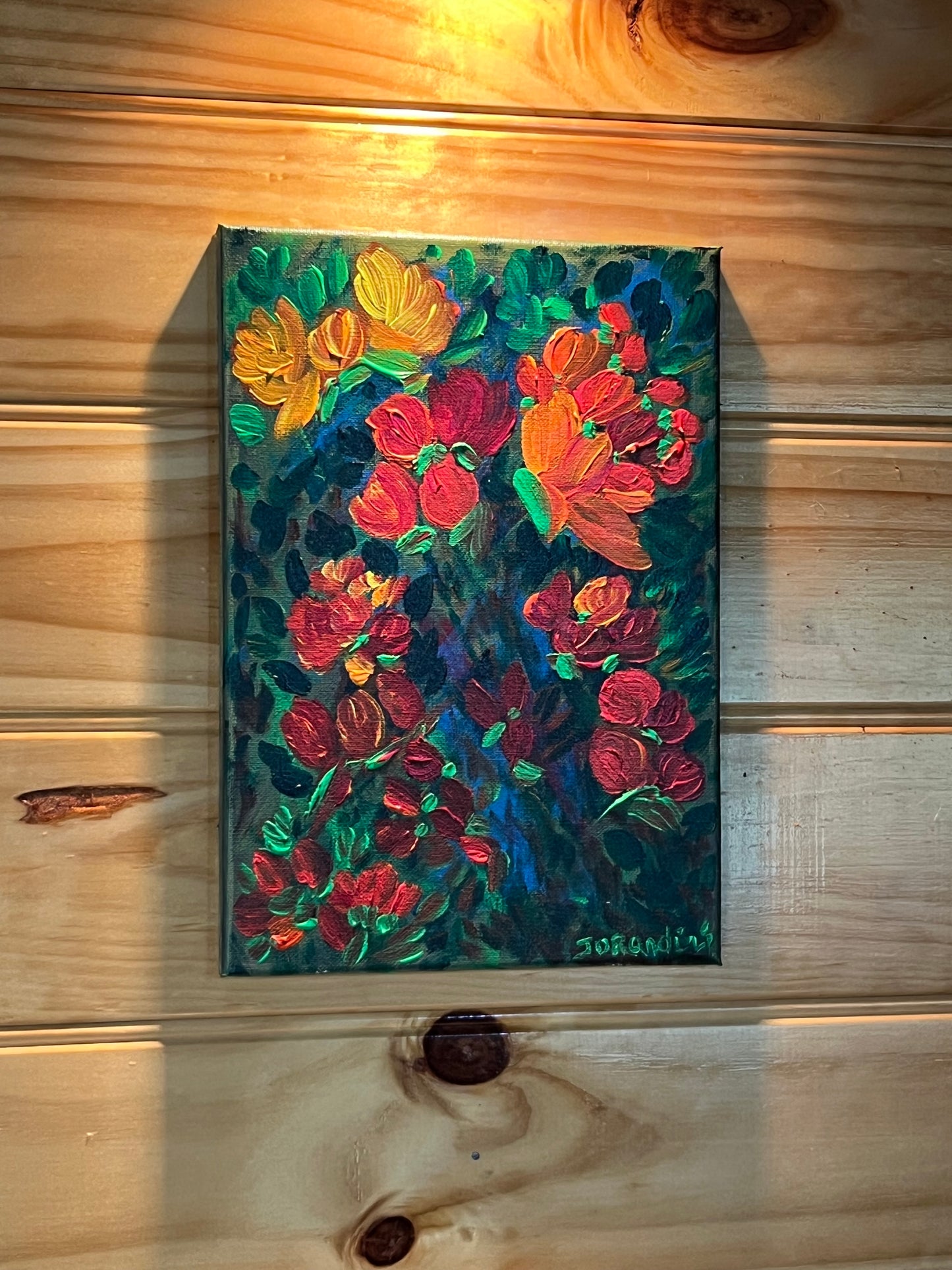 'Mystic Flowers' - Acrylic on Canvas - Joseph Randolph Kisiku Jorandi Bowers