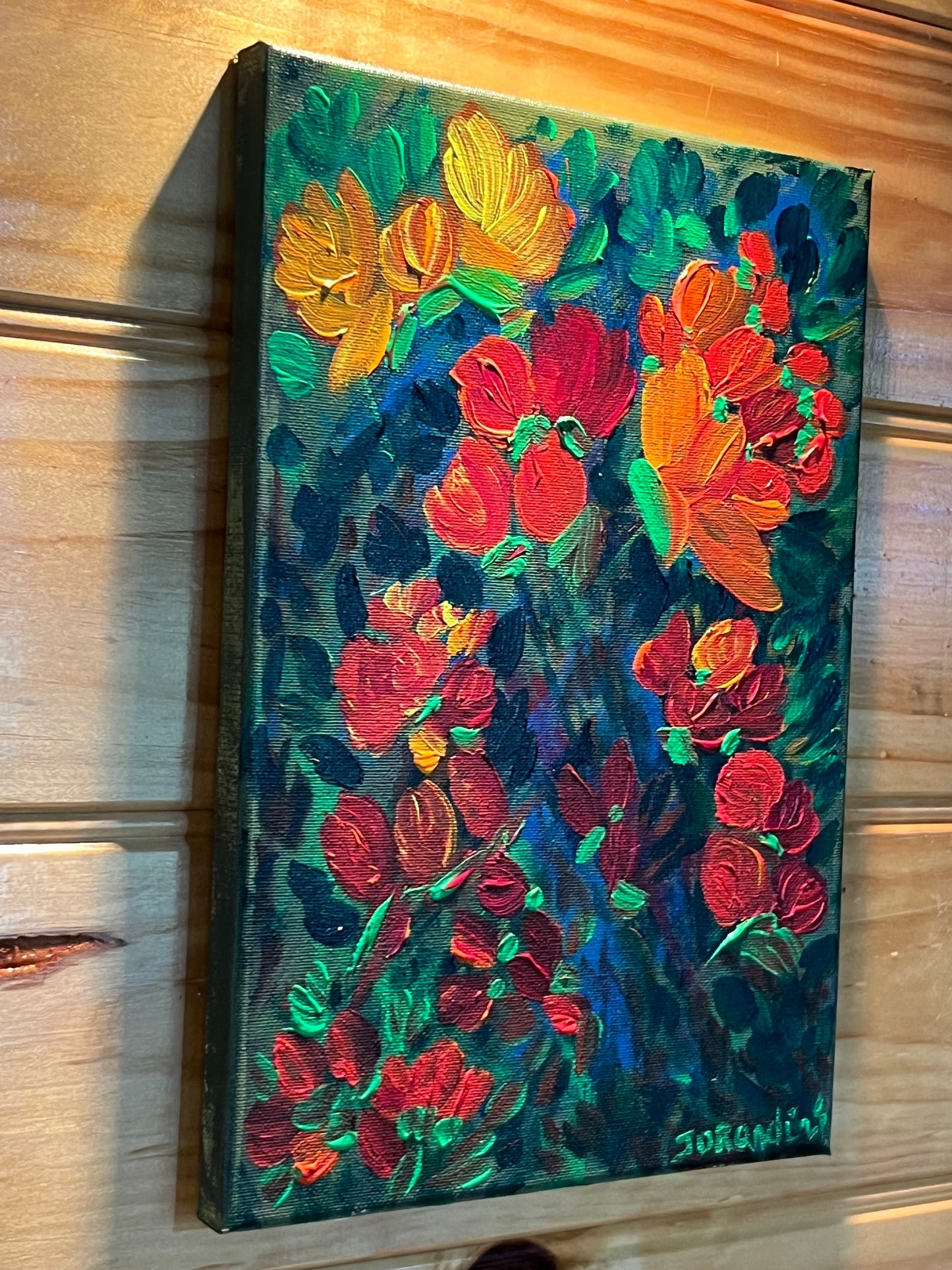 'Mystic Flowers' - Acrylic on Canvas - Joseph Randolph Kisiku Jorandi Bowers