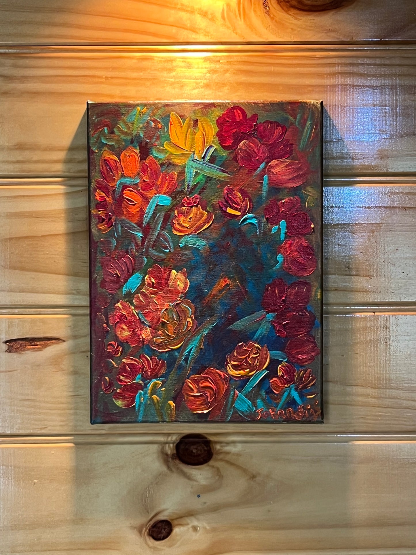 'Mystic Flowers 2' - Acrylic on Canvas - Jorandi Kisiku Joseph Randolph Bowers