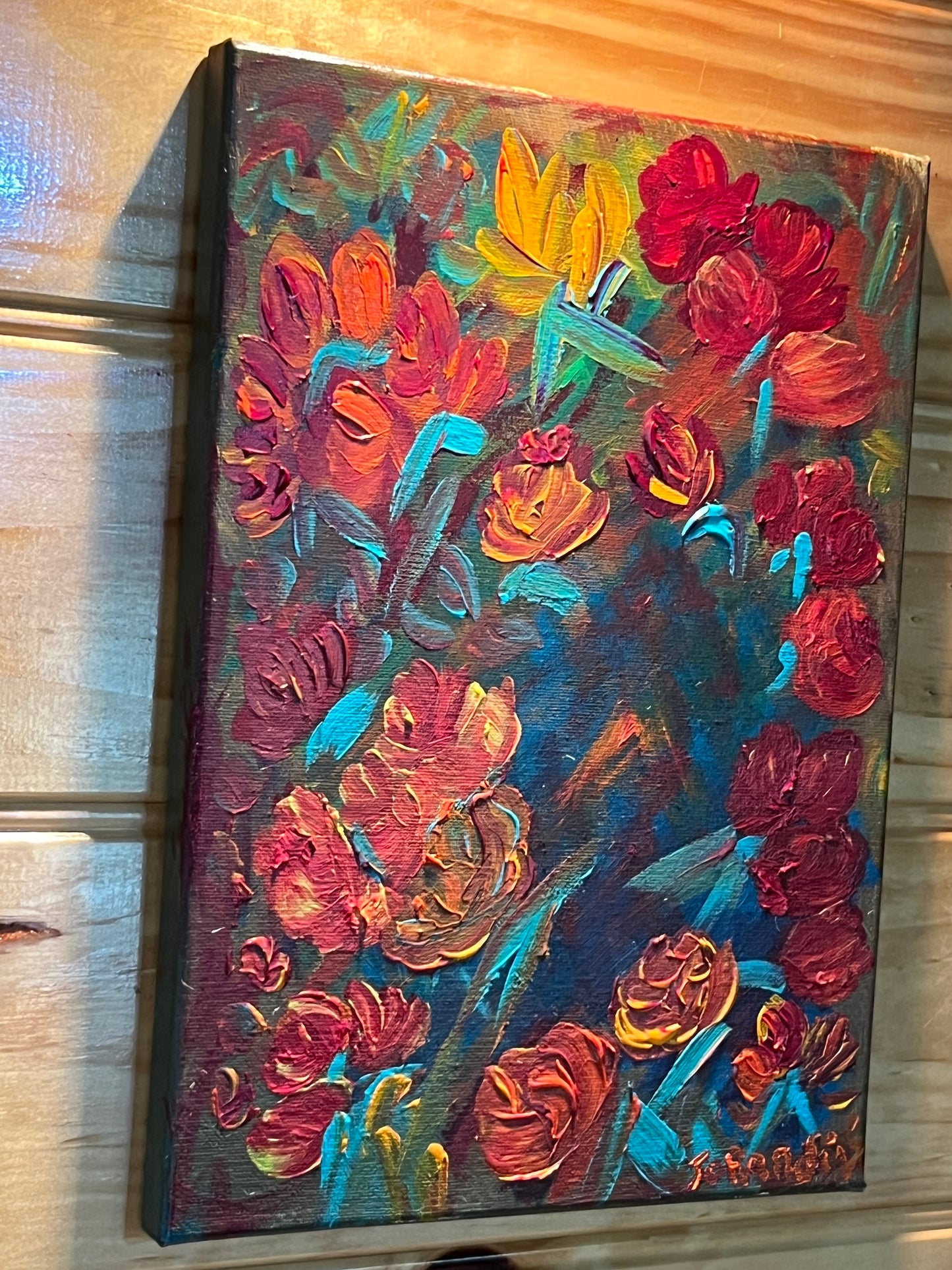 'Mystic Flowers 2' - Acrylic on Canvas - Jorandi Kisiku Joseph Randolph Bowers