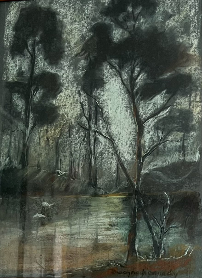 Mystic Oasis, Pastel on Ingres Paper, c. 40x30cm, c. 1988