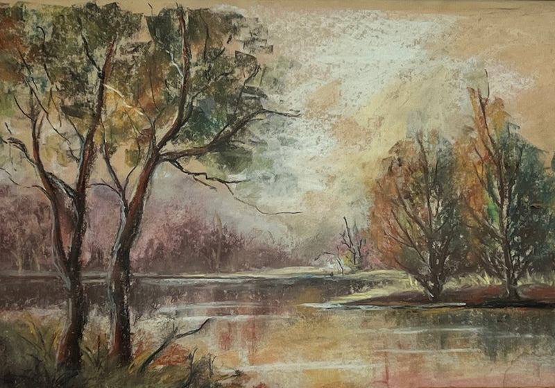 River, Pastel on Ingres Paper, approx. 30x40cm, 1988