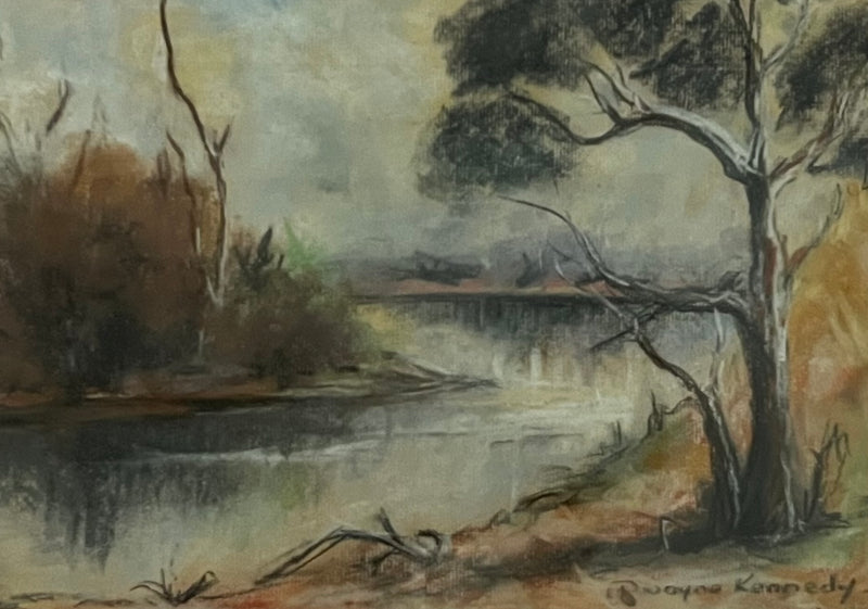River Bank, Pastel on Ingres Paper, approx. 30x40cm, 1988