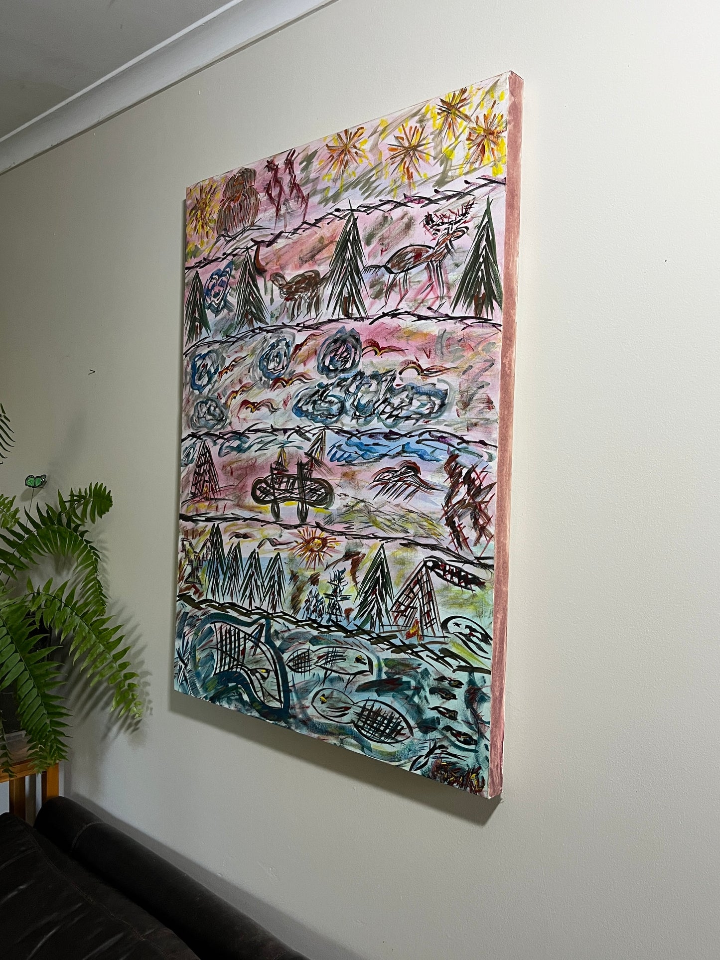 'Sa'qawei Kisikuik - Ancient Elders' - Acrylic on Canvas - Jorandi Kisiku Joseph Randolph Bowers