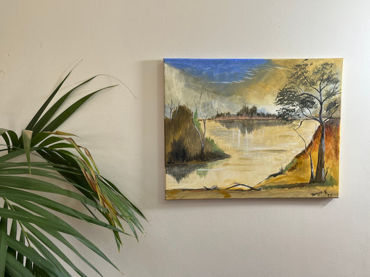 'Sanctuary' - Acrylic on Canvas - by Dwayne Wannamarra Wyndier Andrew Kennedy