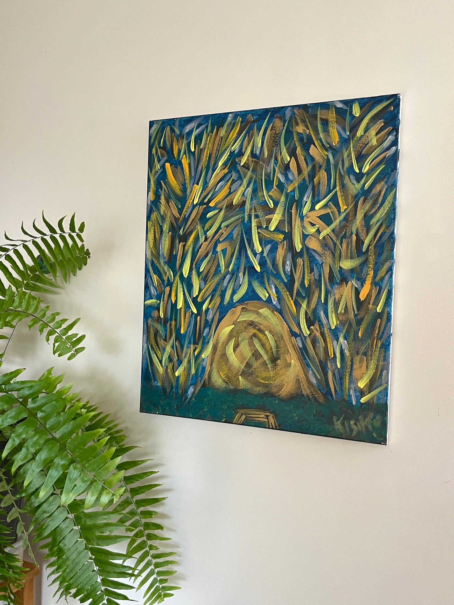 'Sweat Lodge' - Acrylic on Canvas - Jorandi Kisiku Joseph Randolph Bowers