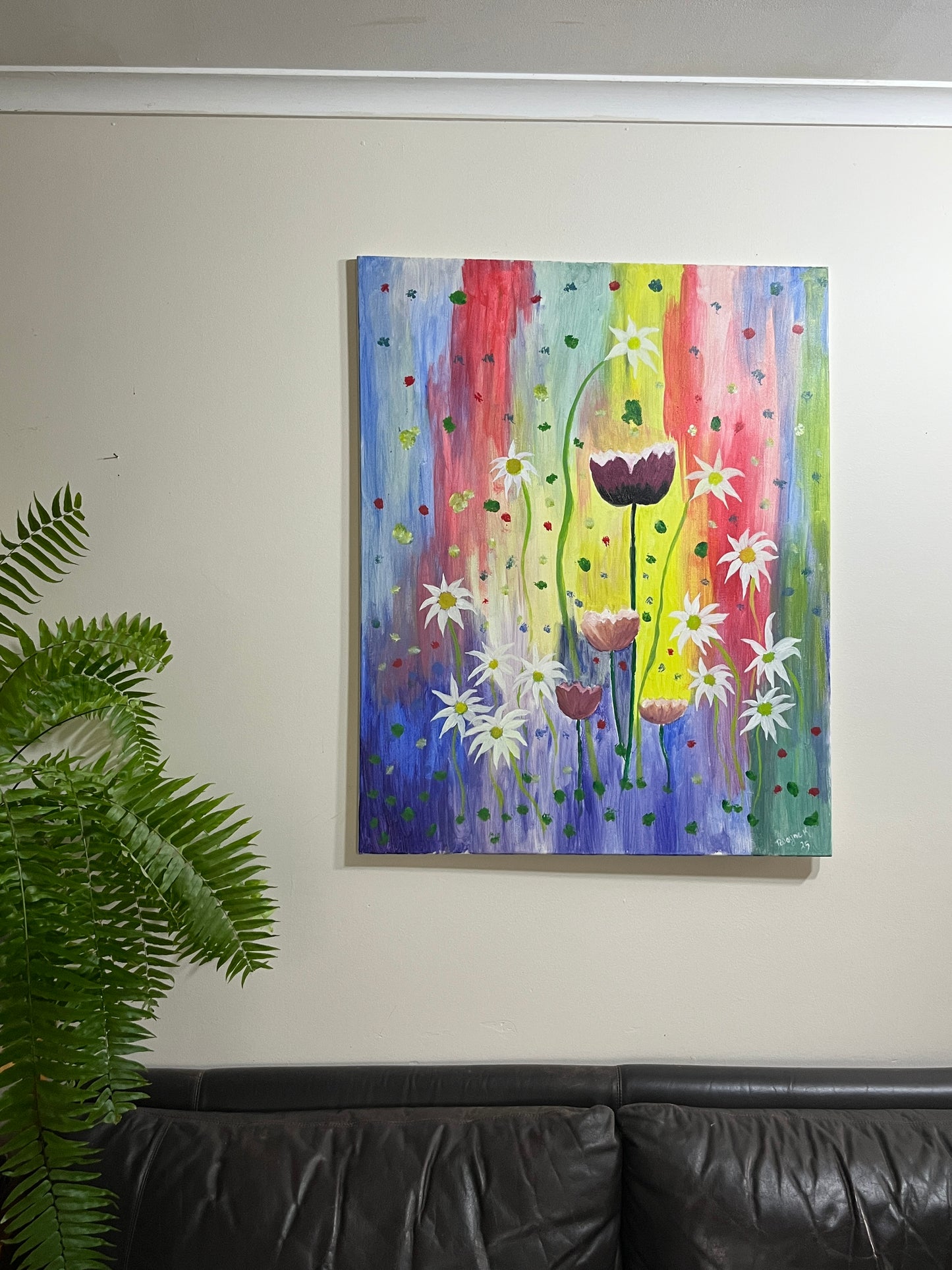 'Tall Poppy' - Acrylic on Canvas - by Dwayne Wannamarra Wyndier Andrew Kennedy