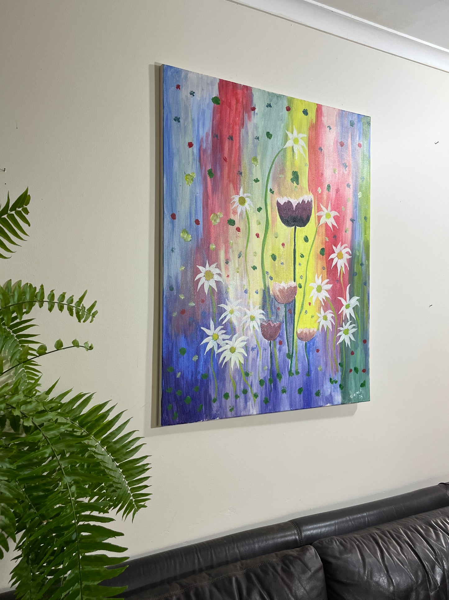 'Tall Poppy' - Acrylic on Canvas - by Dwayne Wannamarra Wyndier Andrew Kennedy