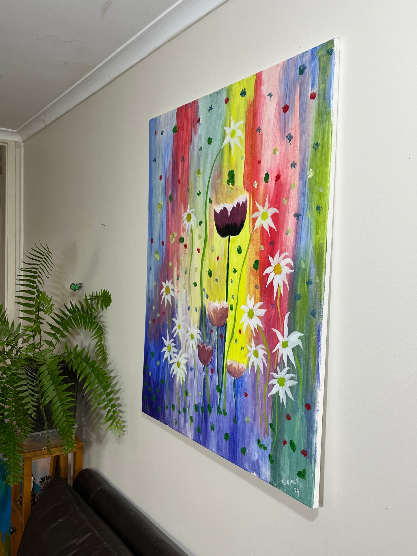 'Tall Poppy' - Acrylic on Canvas - by Dwayne Wannamarra Wyndier Andrew Kennedy