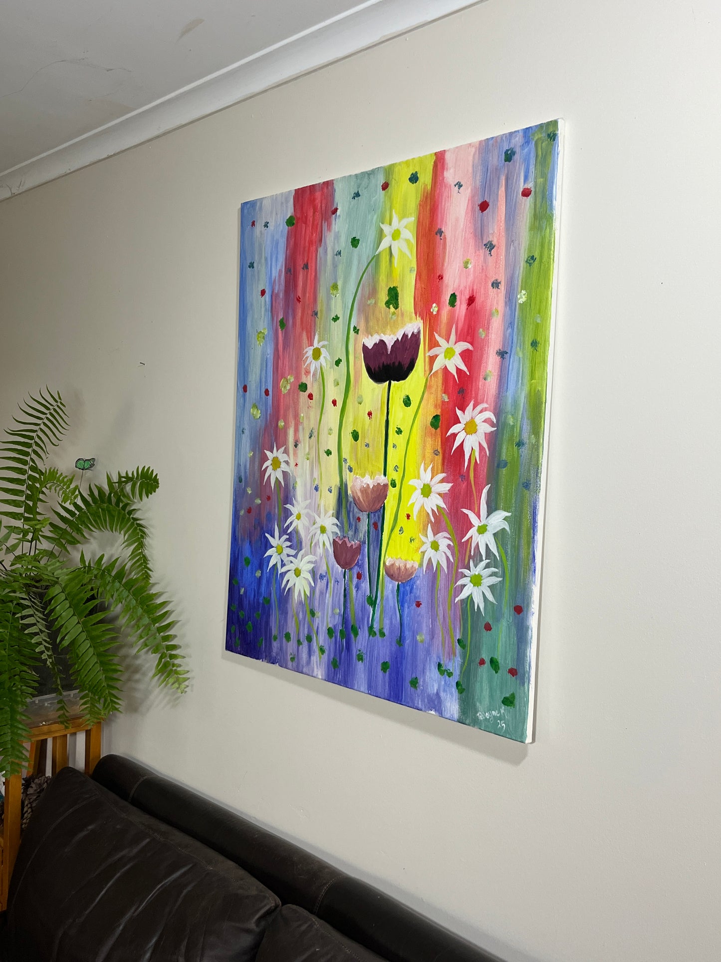 'Tall Poppy' - Acrylic on Canvas - by Dwayne Wannamarra Wyndier Andrew Kennedy