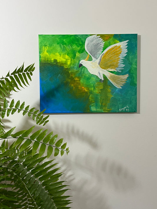 'Waterhole' - Acrylic on Canvas - by Dwayne Wannamarra Wyndier Andrew Kennedy