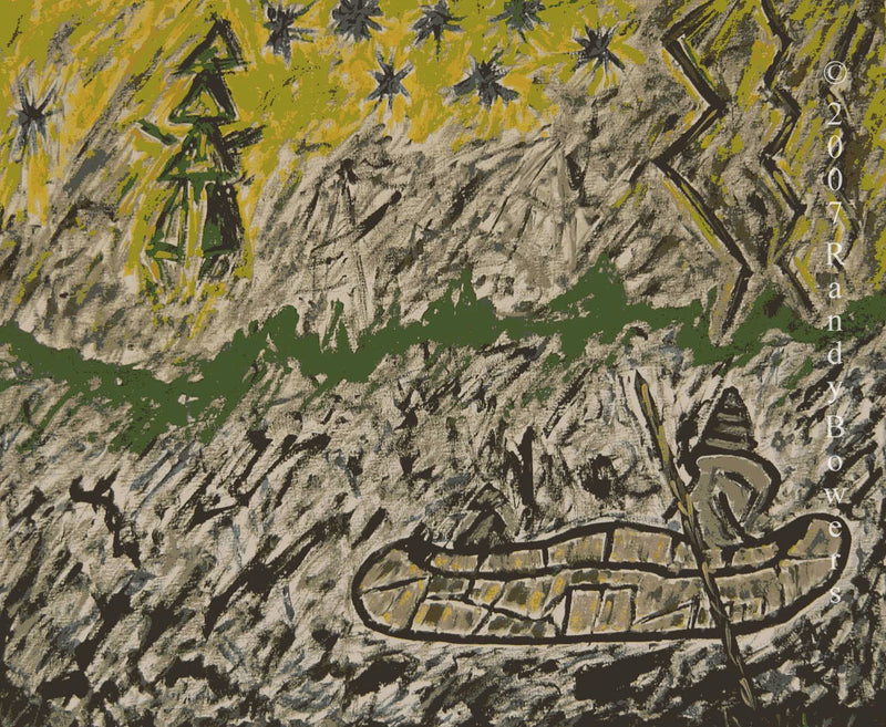 Mi'kmaq Six Worlds, 50 x 60 cm, Acrylic on Canvas, 2006