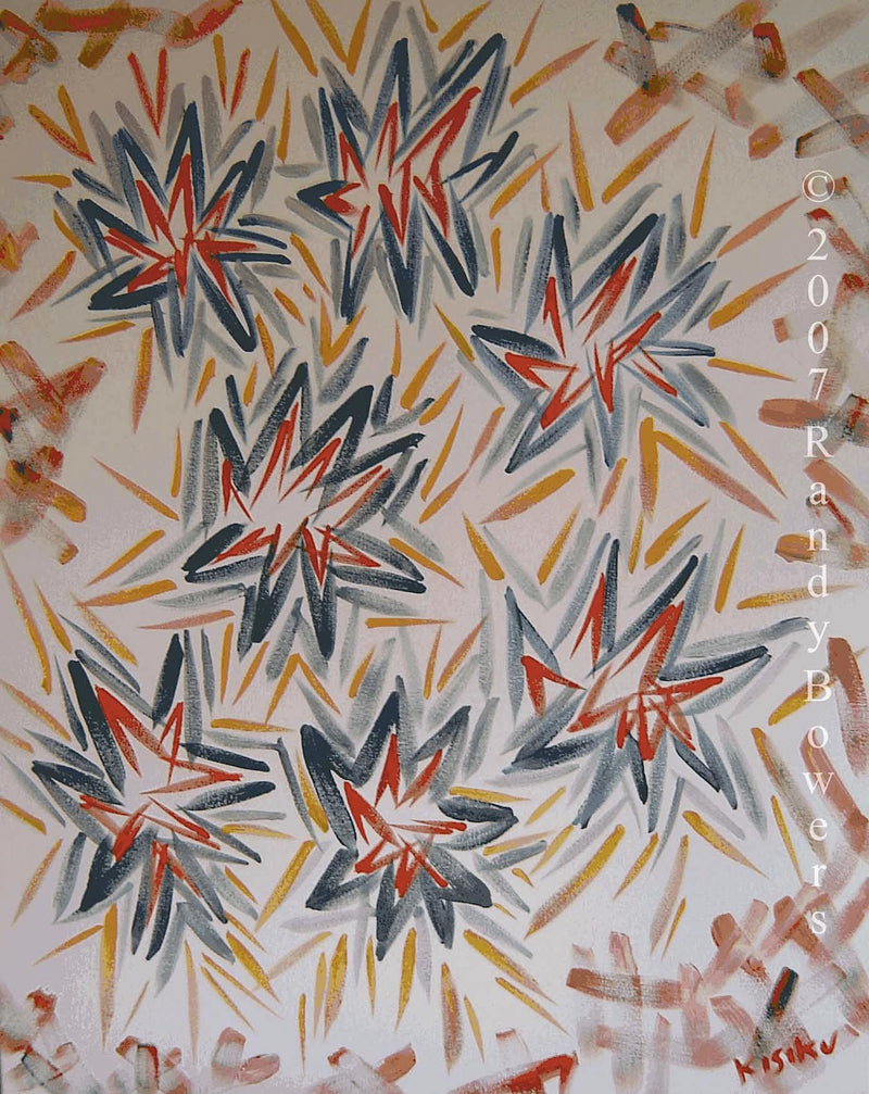 Seven Stars, Four Colours, 100 x 80 cm, Acrylic on Canvas, 2008